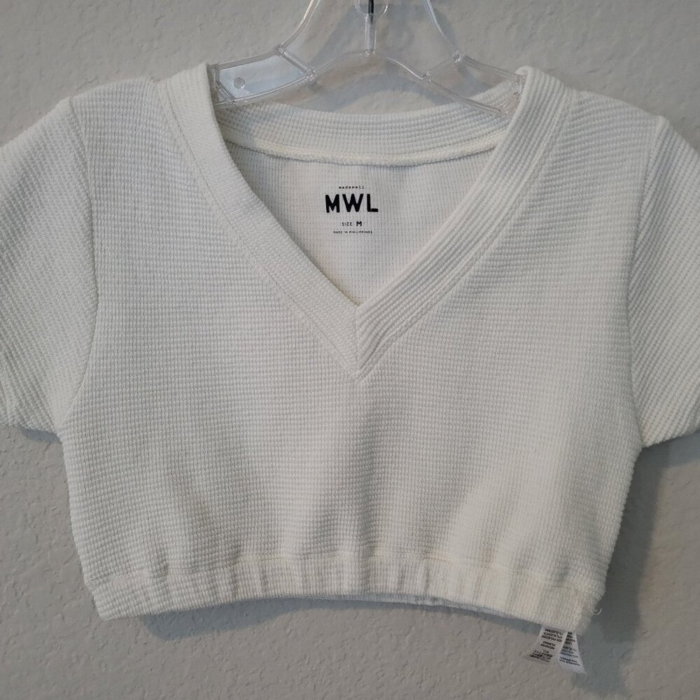 MDW Madewell Cream Ivory White Crop Top Soft